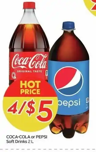Safeway Coca-cola or pepsi soft drinks 2L offer