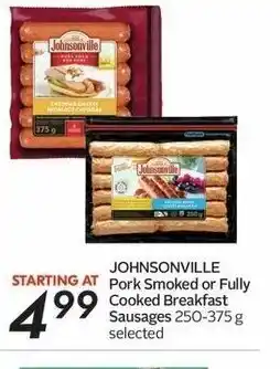 Safeway Johnsonville pork smoked or fully cooked breakfast sausages 250-375g offer
