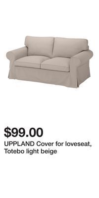 IKEA Uppland cover for loveseat, totebo light beige offer