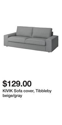 IKEA Kivik sofa cover, tibbleby beige/gray offer