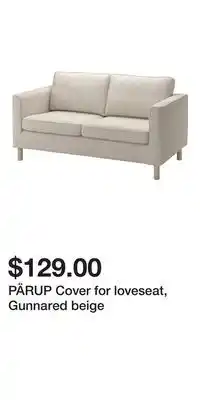 IKEA Pärup cover for loveseat, gunnared beige offer