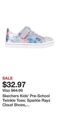 Sport Chek Skechers kids' pre-school twinkle toes: sparkle rayz cloud shoes, girls, velcro offer