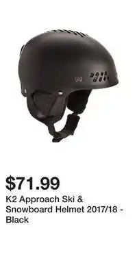 Sport Chek K2 approach ski & snowboard helmet 2017/18 - black offer