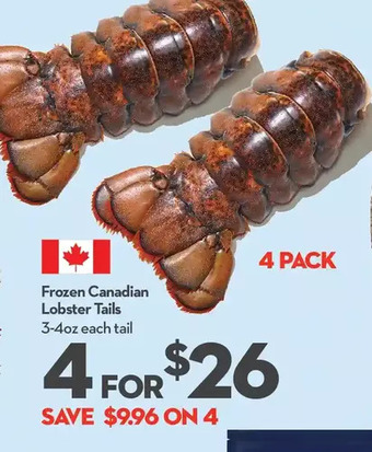 Longo's Frozen canadian lobster tails offer