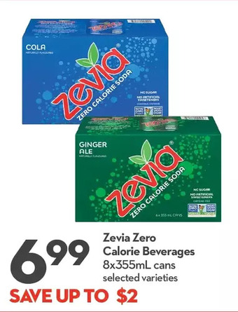 Longo's Zevia zero calorie beverages offer