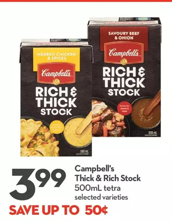 Longo's Campbell's thick & rich stock offer