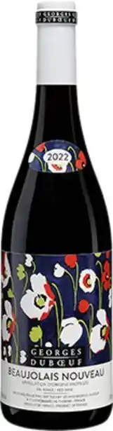 Beaujolais nouveau paper label 2022