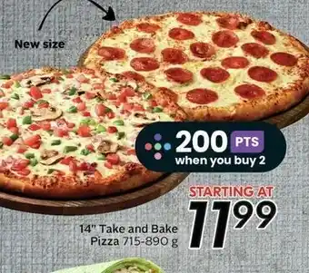 Safeway 14" Take and bake pizza 715-890g offer