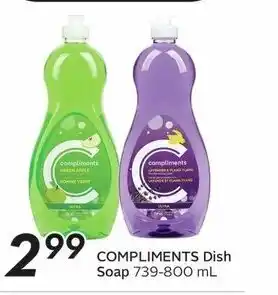 Safeway Compliments dish soap 739-800ml offer