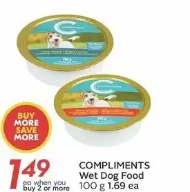 Safeway Compliments wet dog food 100g offer