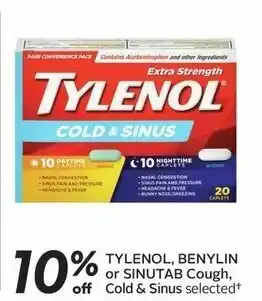 Safeway Tylenol, benylin or sinutab cough, cold & sinus offer