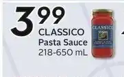 Safeway Classico pasta sauce 218-650ml offer