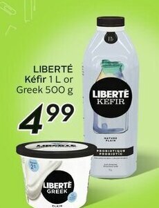 Liberte kefir 1L or greek 500g