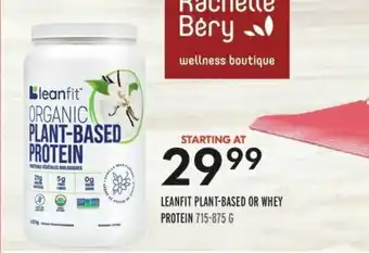 Safeway Leanfit plant-based or whey protein 715-875g offer