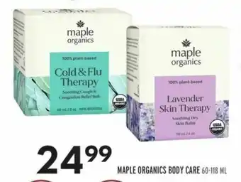 Safeway Maple organics body care 60-118ml offer