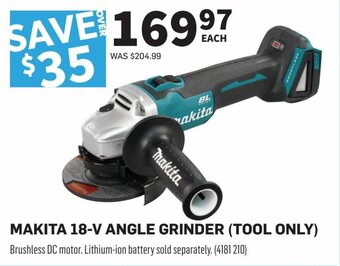 Co-op Makita 18-V angle grinder (tool only) offer