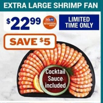 Extra large shrimp fan
