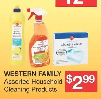 Value Drug Mart Western Family assorted household cleaning products offer