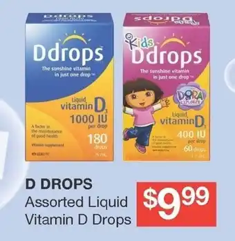 Value Drug Mart D Drops assorted liquid vitamin d drops offer