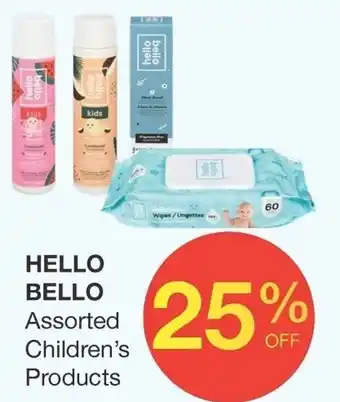 Value Drug Mart Hello Bello assorted children's products offer