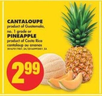 No Frills Cantaloupe or Pineapple offer