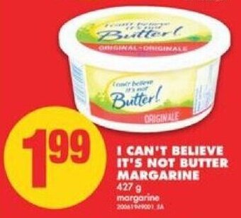 No Frills I can't believe it's not butter margarine 427 g offer