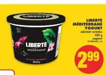 No Frills Liberte mediterrane yogurt 500 g offer
