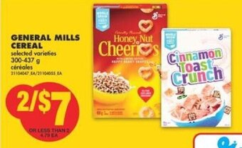 No Frills General mills cereal 300-437 g offer