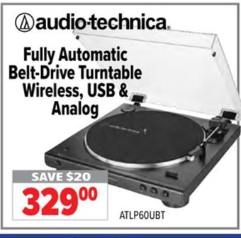 2001 Audio Video Audio-technica fully automatic belt-drive turntable wireless, usb & analog offer