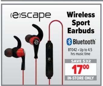 2001 Audio Video Escape wireless sport earbuds offer