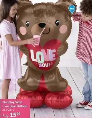 Party City Standing satin love bear balloon offer
