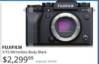 Vistek Fujifilm x-t5 mirrorless body black offer