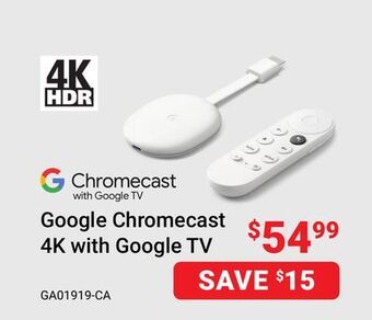 Visions Electronics Google chromecast 4k with google tv offer