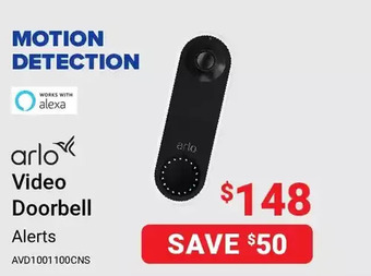 Visions Electronics Arlo video doorbell alerts offer