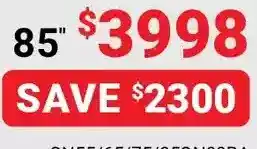 Visions Electronics Samsung 85" qn90ba neo qled full array 4k smart tv offer