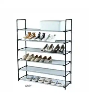 Beddington's Studio 707 6 tier shoe rack w/fabric shelves 34x11x42" (mp10) offer