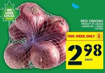 Food Basics Red Onions 3lb Bag offer