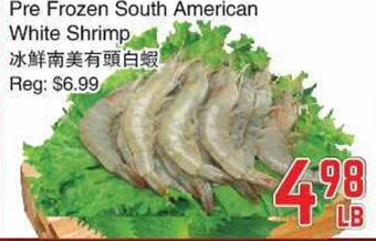 Foody Mart Pre frozen south american white shrimp offer