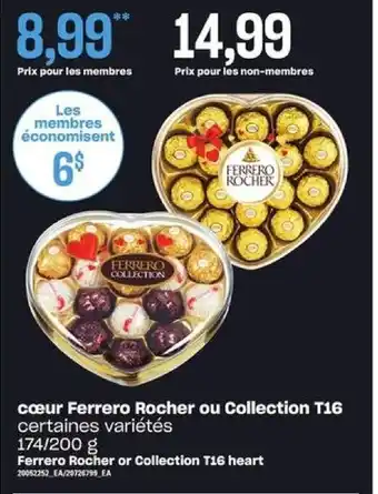 Provigo Ferrero rocher or collection T16 heart 174/200g offer