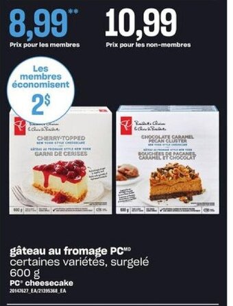 Provigo PC cheesecake 600g offer