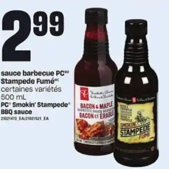Provigo PC smokin' stampede BBQ sauce 500ml offer
