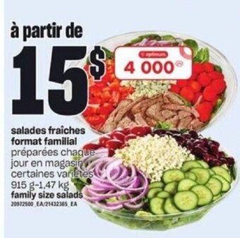 Provigo Family size salads 915g-1,47kg offer