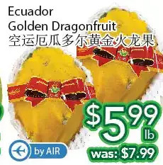 Ample Food Market Ecuador golden dragonfruit offer