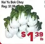 Top Food Supermarket Nai yu bok choy offer
