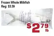 Top Food Supermarket Frozen whole milkfish offer