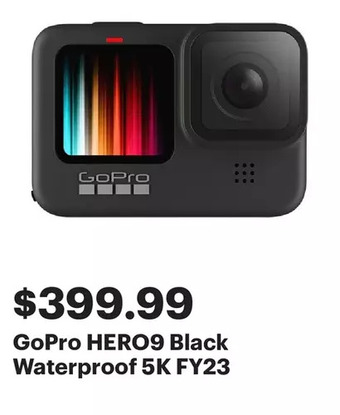 Best Buy Gopro hero9 black waterproof 5k fy23 offer