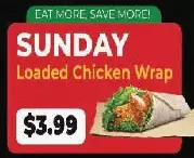 Ample Food Market Loaded chicken wrap offer