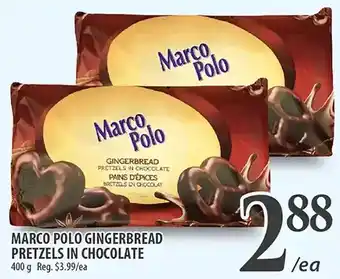 Marco polo gingerbread pretzels in chocolate