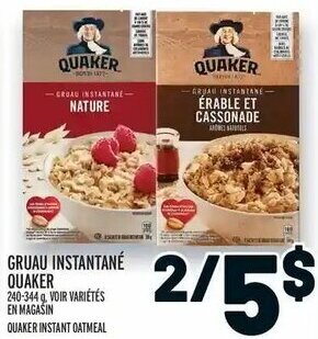 Metro Quaker Instant Oatmeal offer