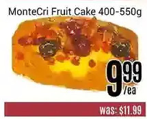 Nations Fresh Foods Montecri fruit cake offer